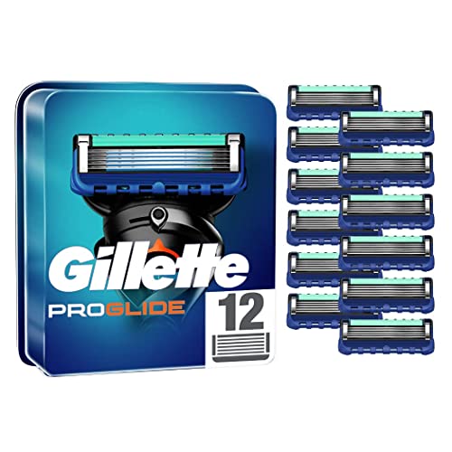Gillette ProGlide Rasierklingen, 12 Ersatzklingen für Nassrasierer Herren mit 5-fach Klinge , 12 Stück (1er Pack)